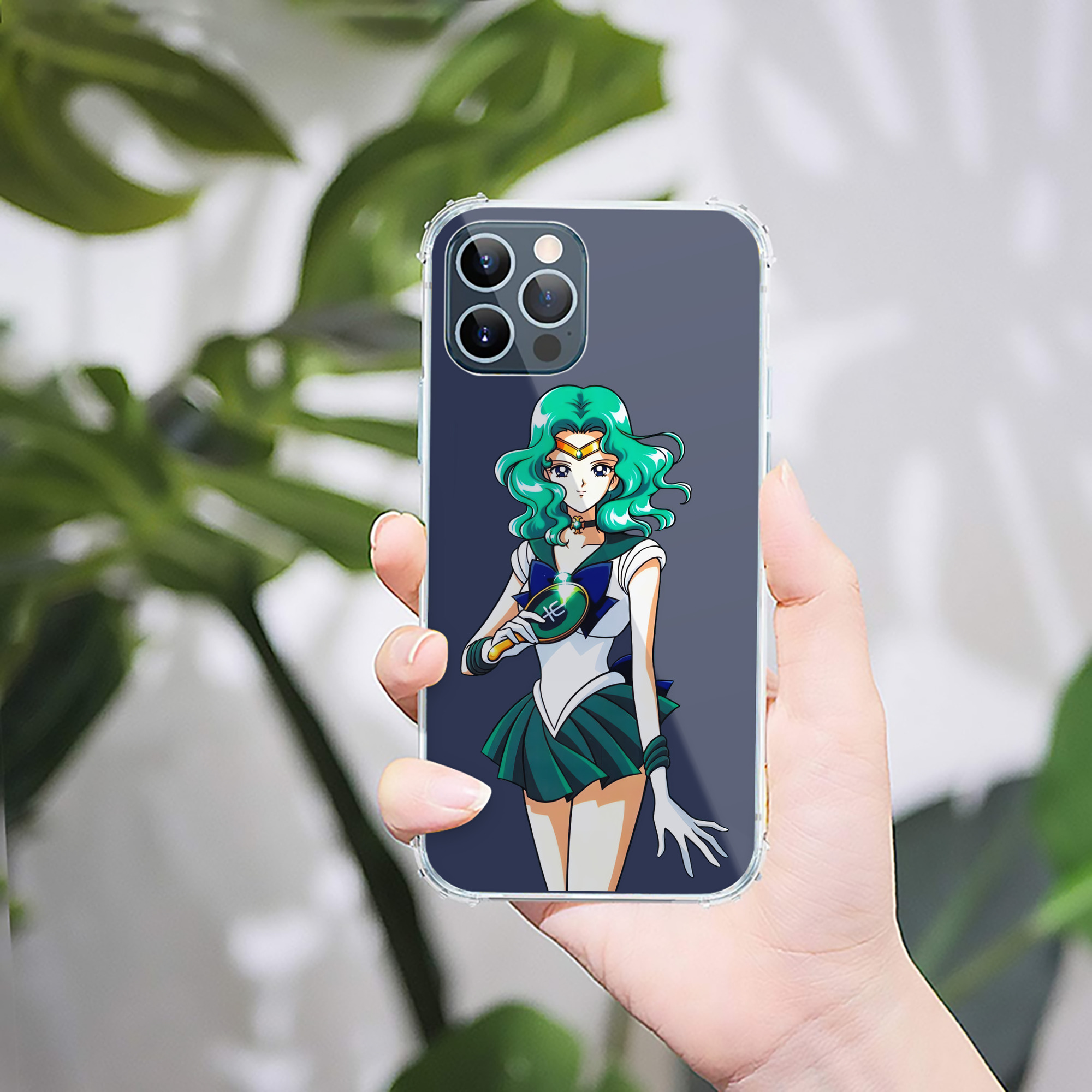 （画像用） 美少女戦士セーラームーン 海王 みちる（かいおう みちる） Sailor Moon Kaiou Michiru 【iPhone 12シリーズ対応】透明スマホケース（クリアソフトケース）